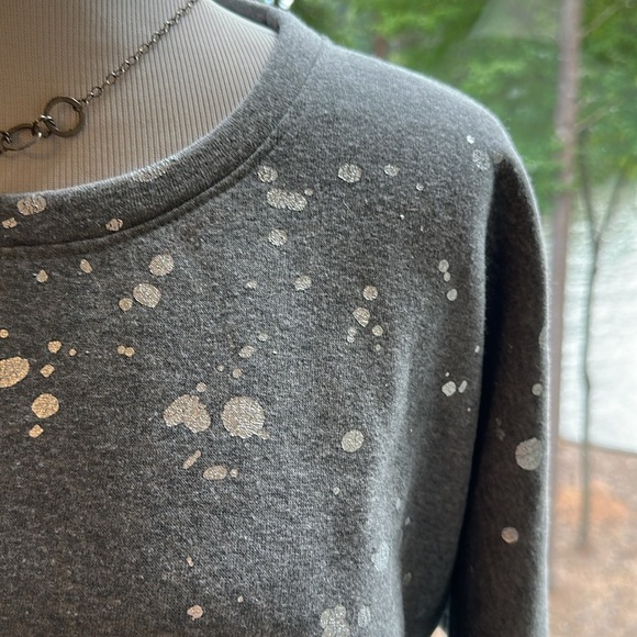 Splendid Metallic Splatter Sweatshirt, Soft, loose & Boxy, Medium, NWOT - Picture 3 of 10